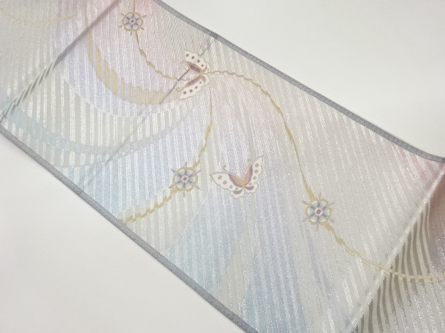 JAPANESE FUKURO OBI / WOVEN FLOWER CREST